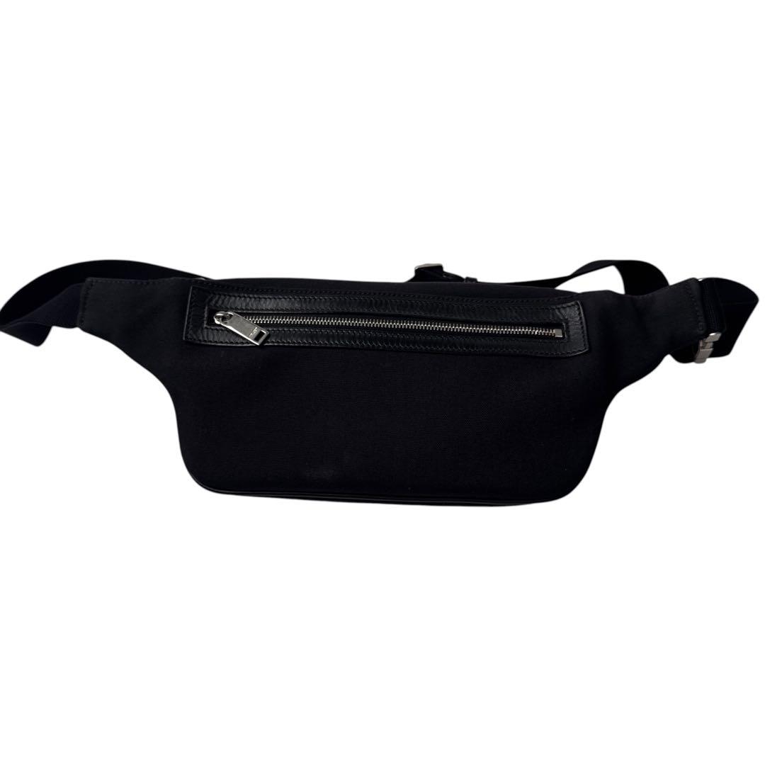 Saint Laurent Waist Pouch Canvas Belt Bag Black — view 3