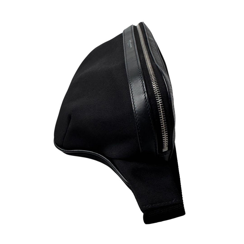 Saint Laurent Waist Pouch Canvas Belt Bag Black — view 4