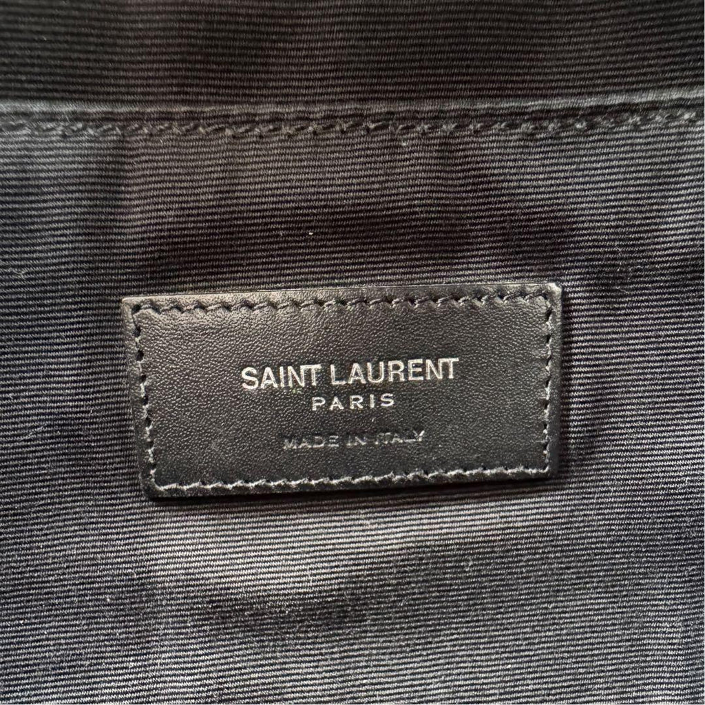 Saint Laurent Waist Pouch Canvas Belt Bag Black — view 8