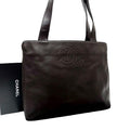 Chanel Leather CC Logo Shoulder Tote Lambskin