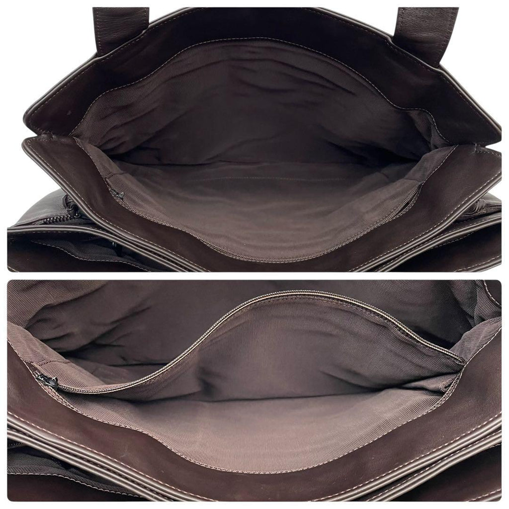 Chanel Leather CC Logo Shoulder Tote Lambskin — view 7