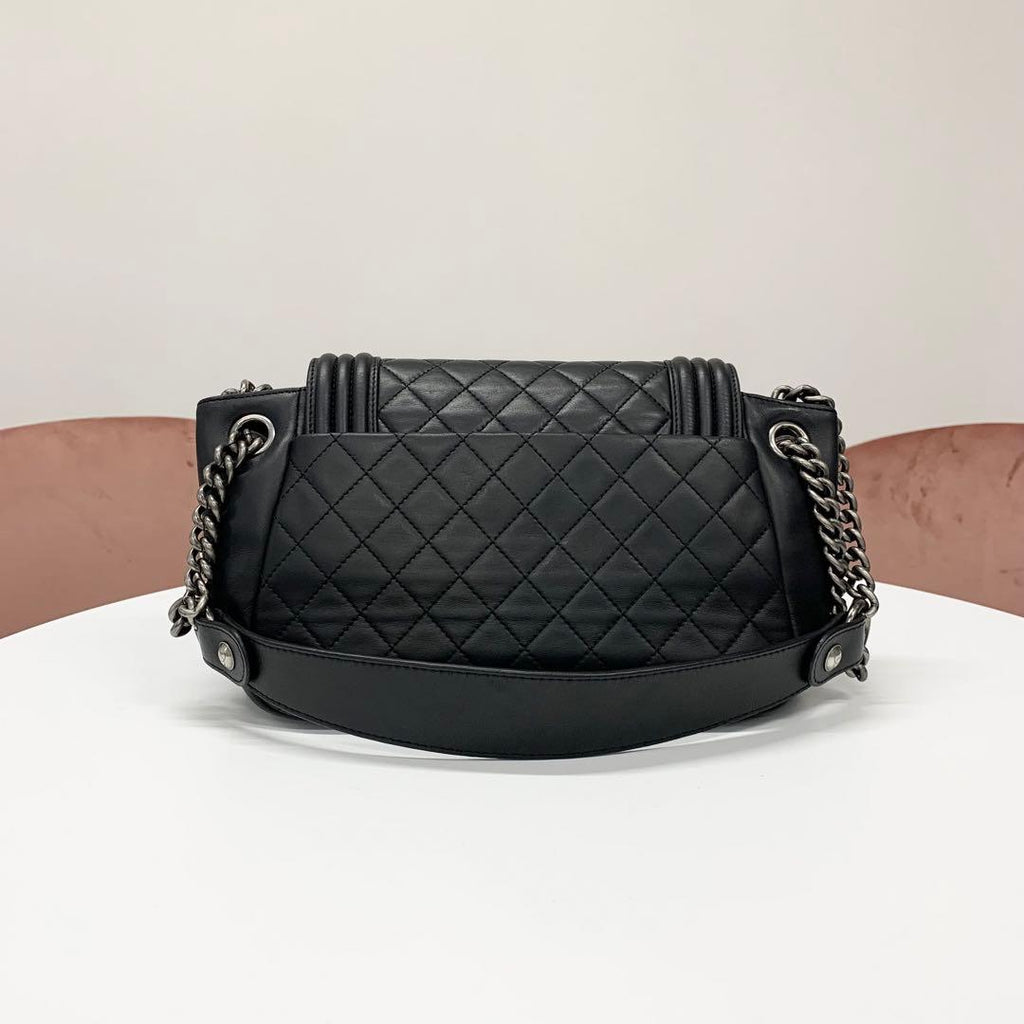 Chanel Quilted CC Logo Lambskin Shoulder Bag — view 3