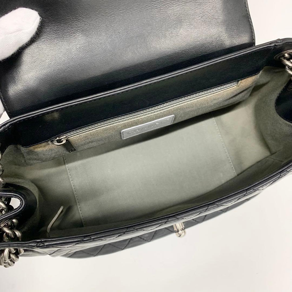 Chanel Quilted CC Logo Lambskin Shoulder Bag — view 7