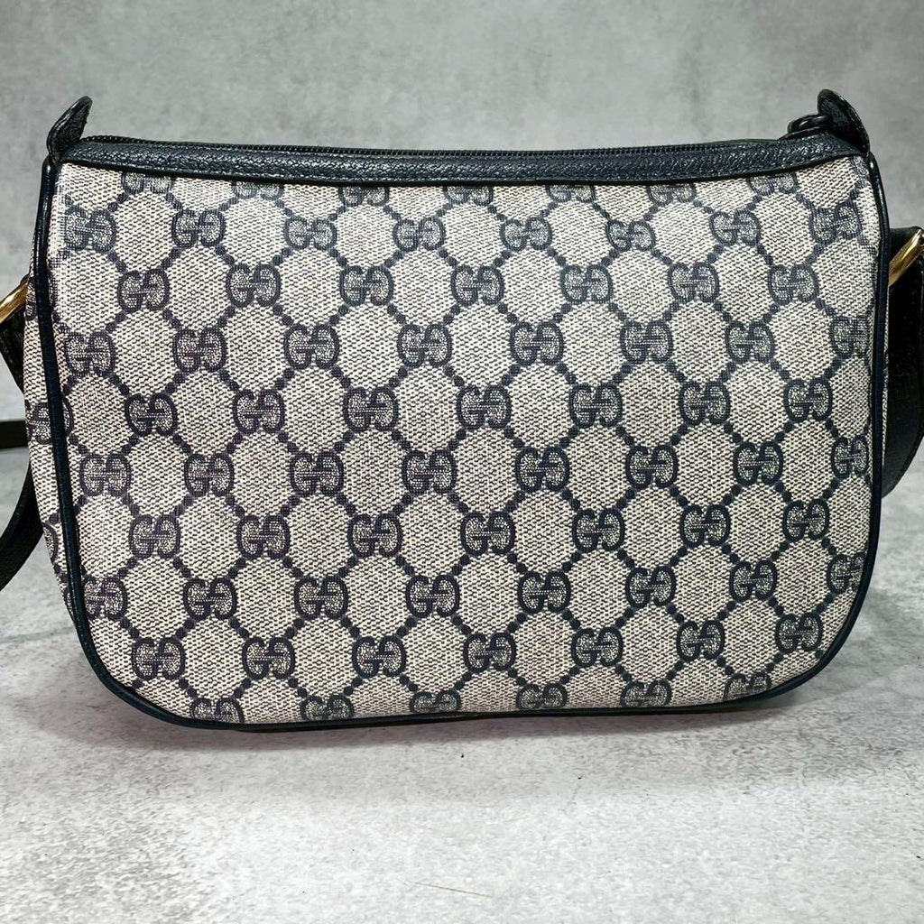 Gucci GG Sherry Line Shoulder Bag Navy Leather — view 3