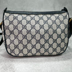 Gucci GG Sherry Line Shoulder Bag Navy Leather — view 3