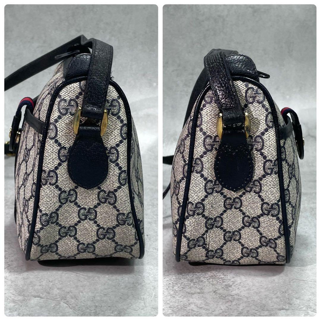 Gucci GG Sherry Line Shoulder Bag Navy Leather — view 7