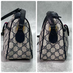 Gucci GG Sherry Line Shoulder Bag Navy Leather — view 7