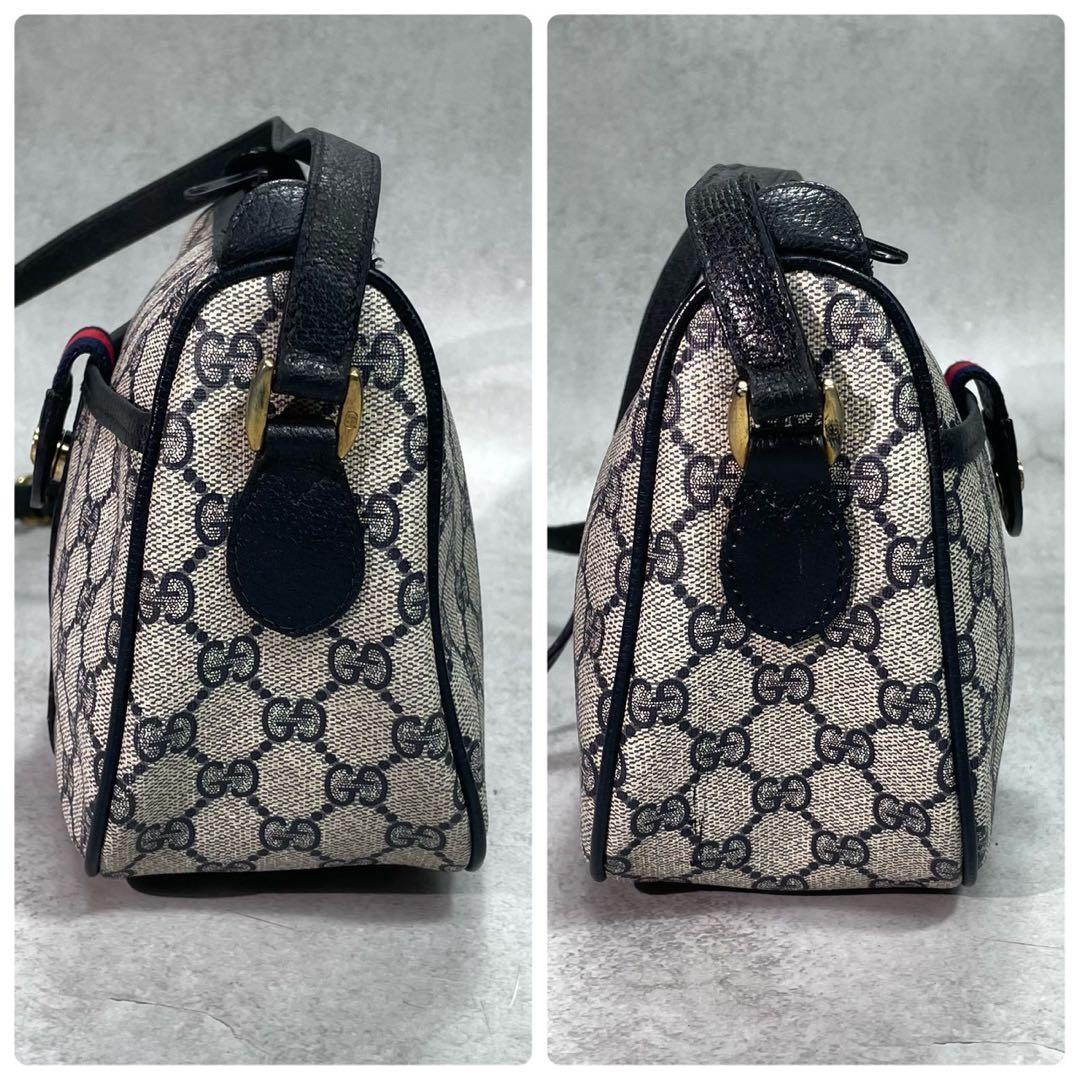 Gucci GG Sherry Line Shoulder Bag Navy Leather — view 7