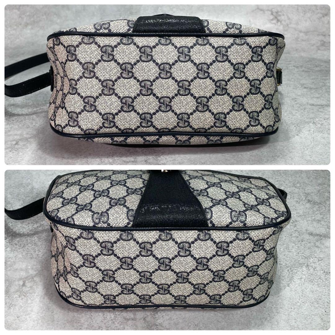 Gucci GG Sherry Line Shoulder Bag Navy Leather — view 8