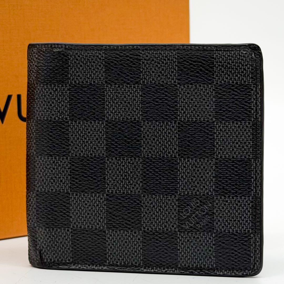 Louis Vuitton Portefeuille Marco Damier Graphite Bifold Compact Wallet — view 2