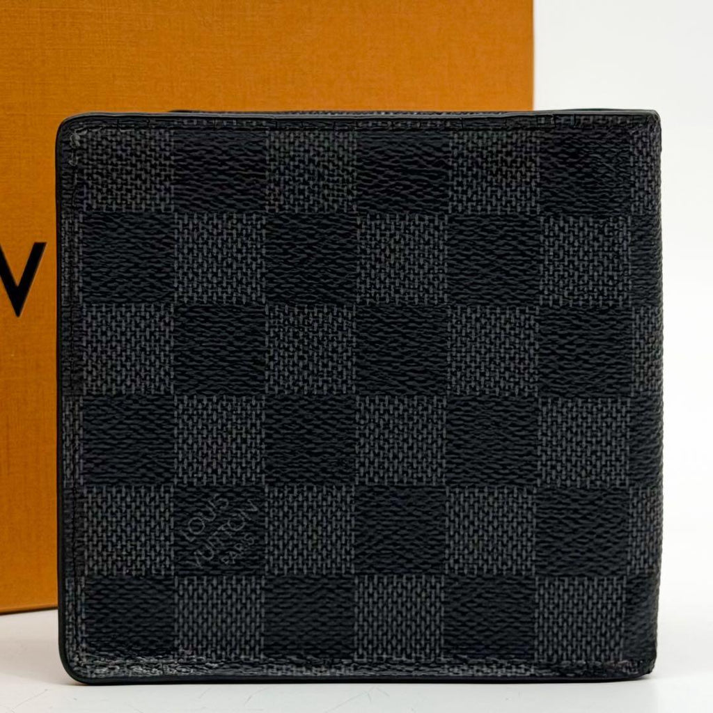 Louis Vuitton Portefeuille Marco Damier Graphite Bifold Compact Wallet — view 3