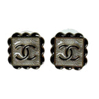 Chanel Square CC Logo Earrings — view 2