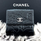 Chanel Wallet Camellia Embossed Hook Trifold — view 3