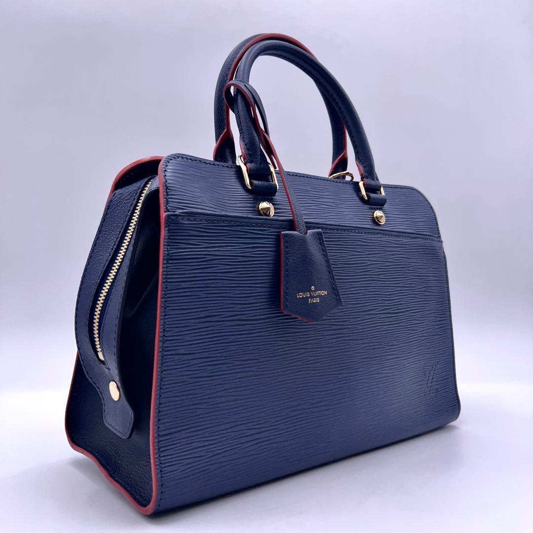 Louis Vuitton Epi Vano MM Handbag Navy