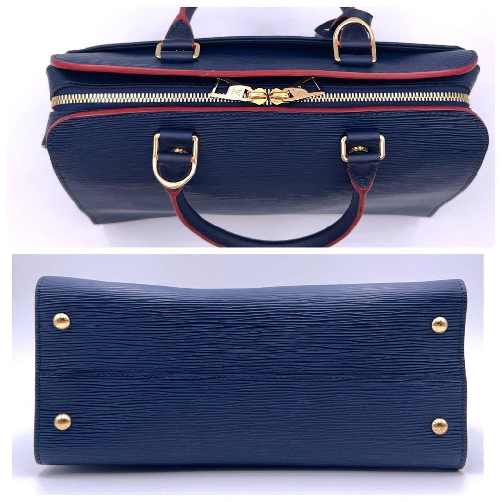 Louis Vuitton Epi Vano MM Handbag Navy — view 7