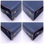 Louis Vuitton Epi Vano MM Handbag Navy — view 8