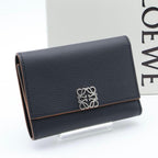 Loewe Trifold Tri Foldwallet Black Anagram Wallet