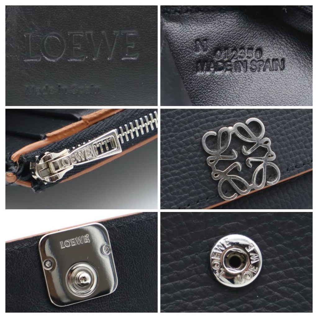 Loewe Trifold Tri Foldwallet Black Anagram Wallet — view 7