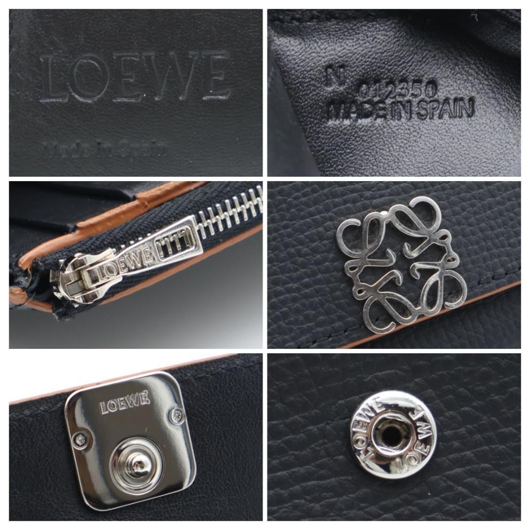 Loewe Trifold Tri Foldwallet Black Anagram Wallet — view 7