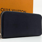 Louis Vuitton Zippy Wallet Vertical Taiga Navy