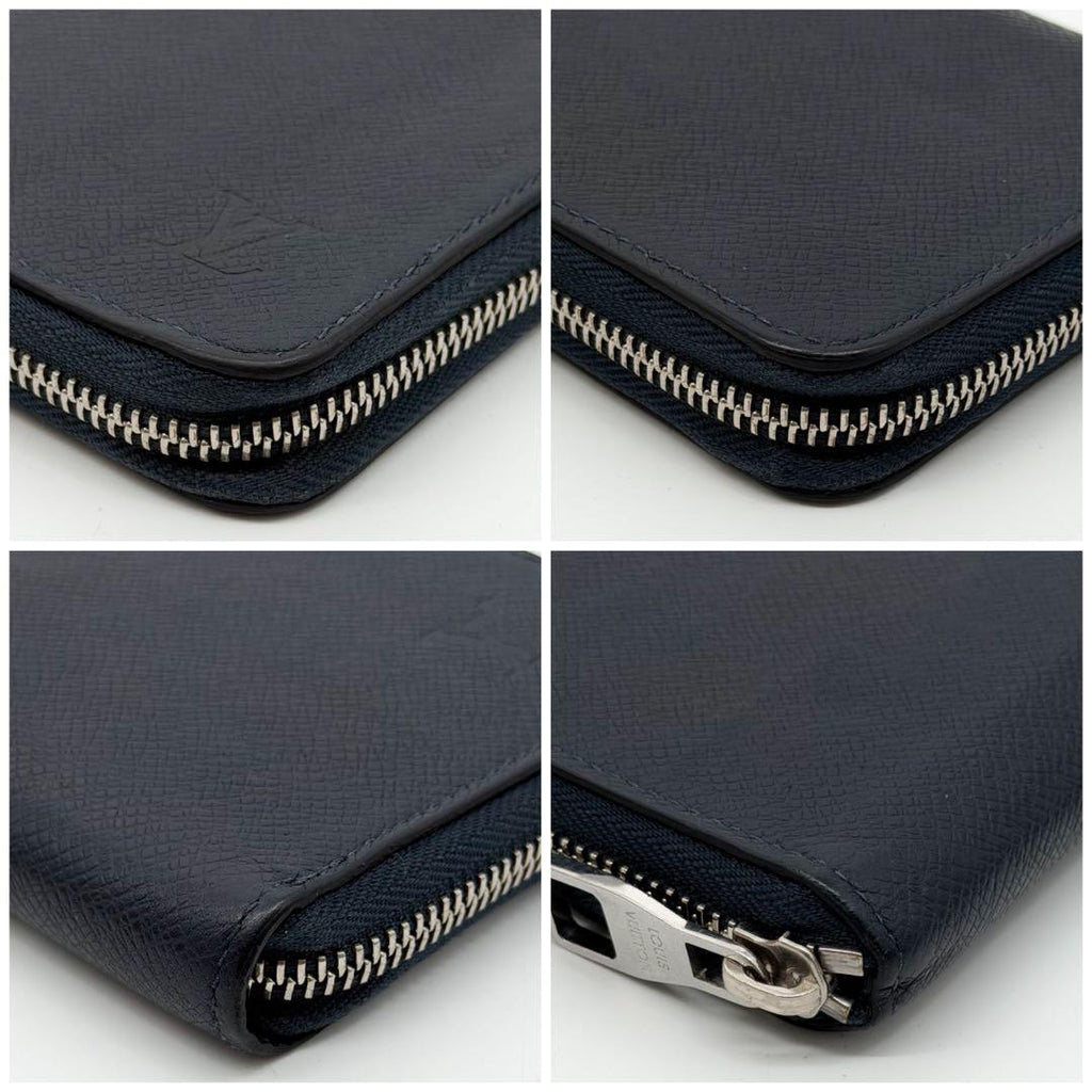 Louis Vuitton Zippy Wallet Vertical Taiga Navy — view 5