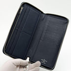 Louis Vuitton Zippy Wallet Vertical Taiga Navy — view 6