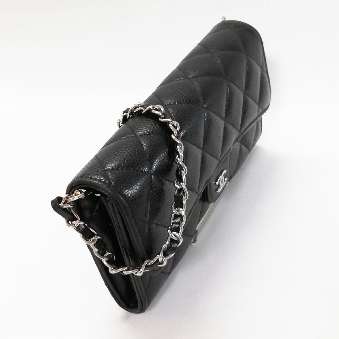 Chanel Wallet Caviar Leather Chain Shoulder — view 2