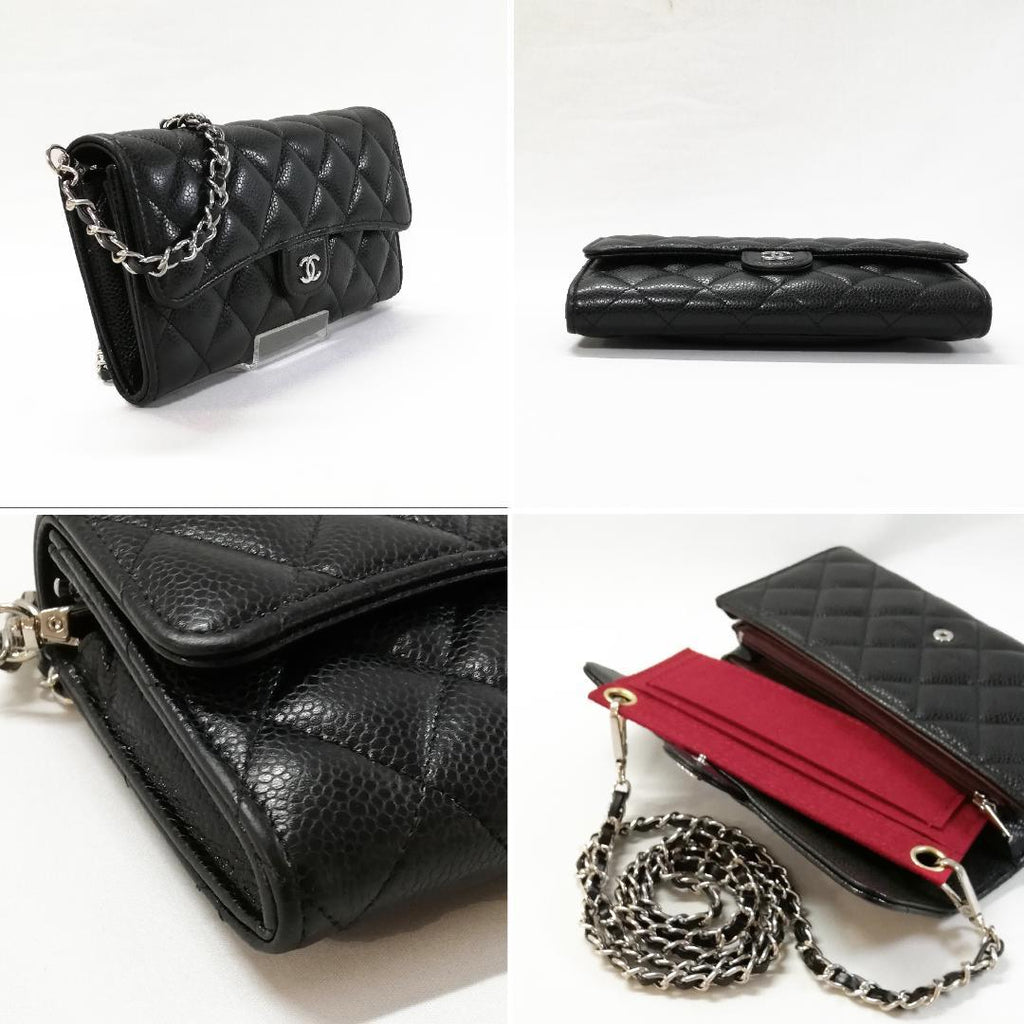 Chanel Wallet Caviar Leather Chain Shoulder — view 3