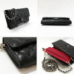 Chanel Wallet Caviar Leather Chain Shoulder — view 3