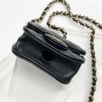 Chanel CC Logo Quilted Lambskin Chain Airpods Case Necklace — view 4