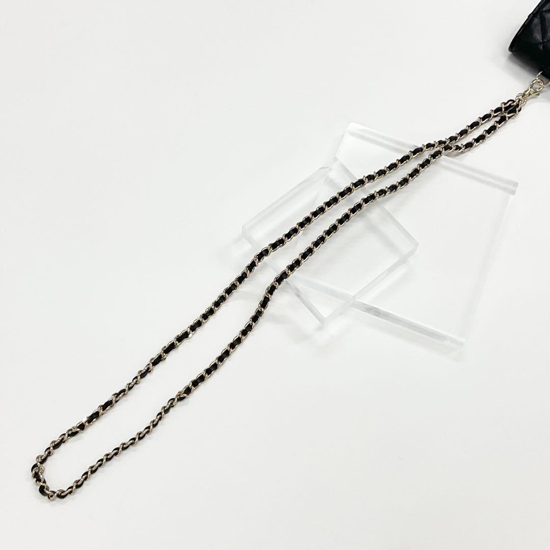 Chanel CC Logo Quilted Lambskin Chain Airpods Case Necklace — view 7