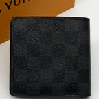 Louis Vuitton Portefeuille Marco Damier Graphite Compact Black Wallet — view 3