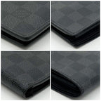 Louis Vuitton Portefeuille Marco Damier Graphite Compact Black Wallet — view 5