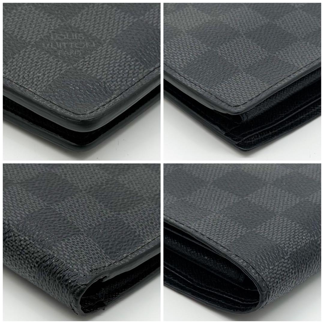 Louis Vuitton Portefeuille Marco Damier Graphite Compact Black Wallet — view 5