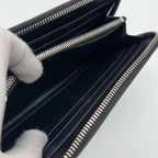Prada Saffiano Zip Around Triangle Logo Leather Wallet — view 8