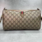 Gucci GG Sherry Line Shoulder Bag Brown Leather Logo — view 2