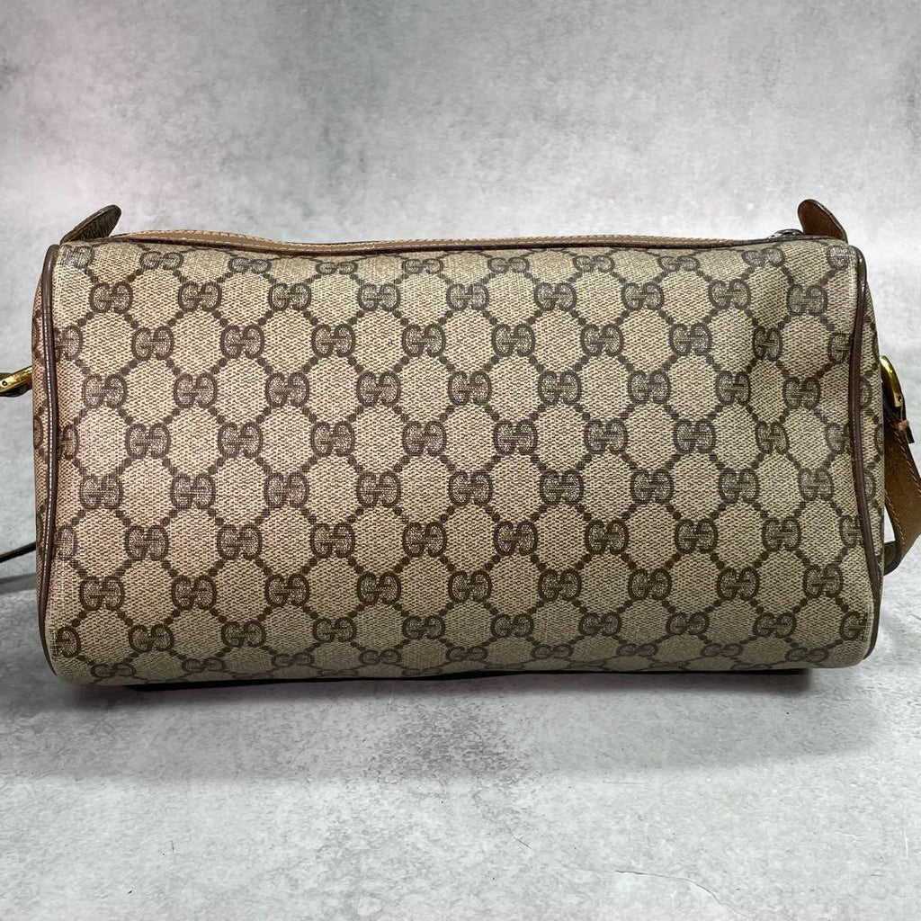 Gucci GG Sherry Line Shoulder Bag Brown Leather Logo — view 3