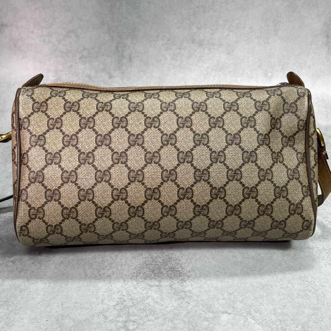 Gucci GG Sherry Line Shoulder Bag Brown Leather Logo — view 3