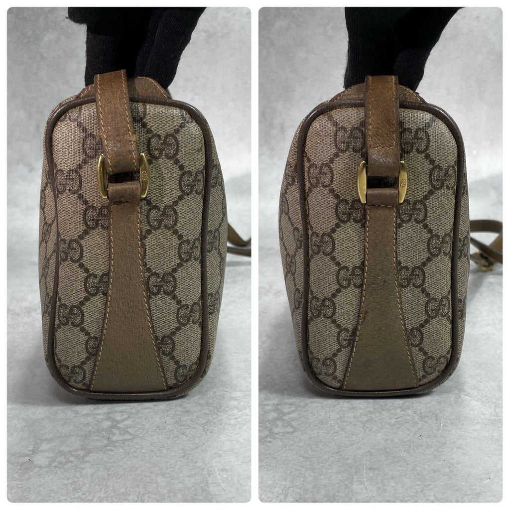 Gucci GG Sherry Line Shoulder Bag Brown Leather Logo — view 7