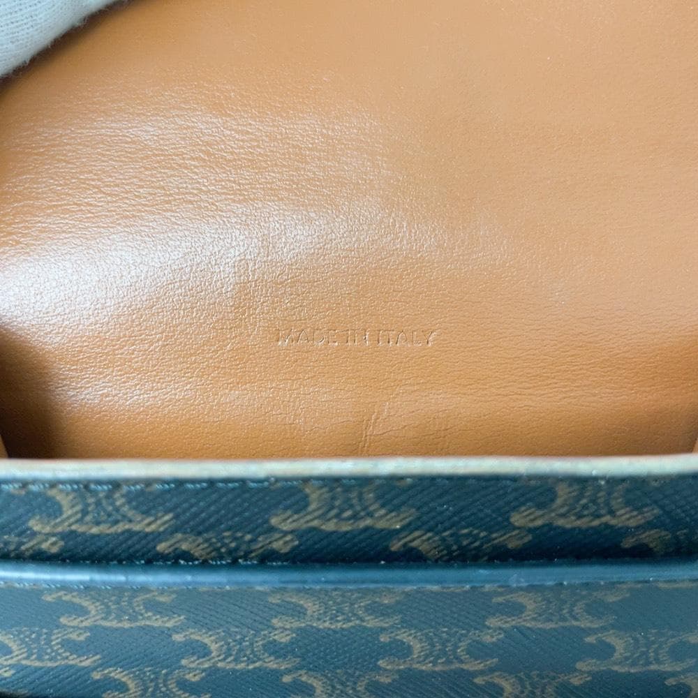 Celine Triomphe Mobile Pouch Smartphone Shoulder Brown — view 7