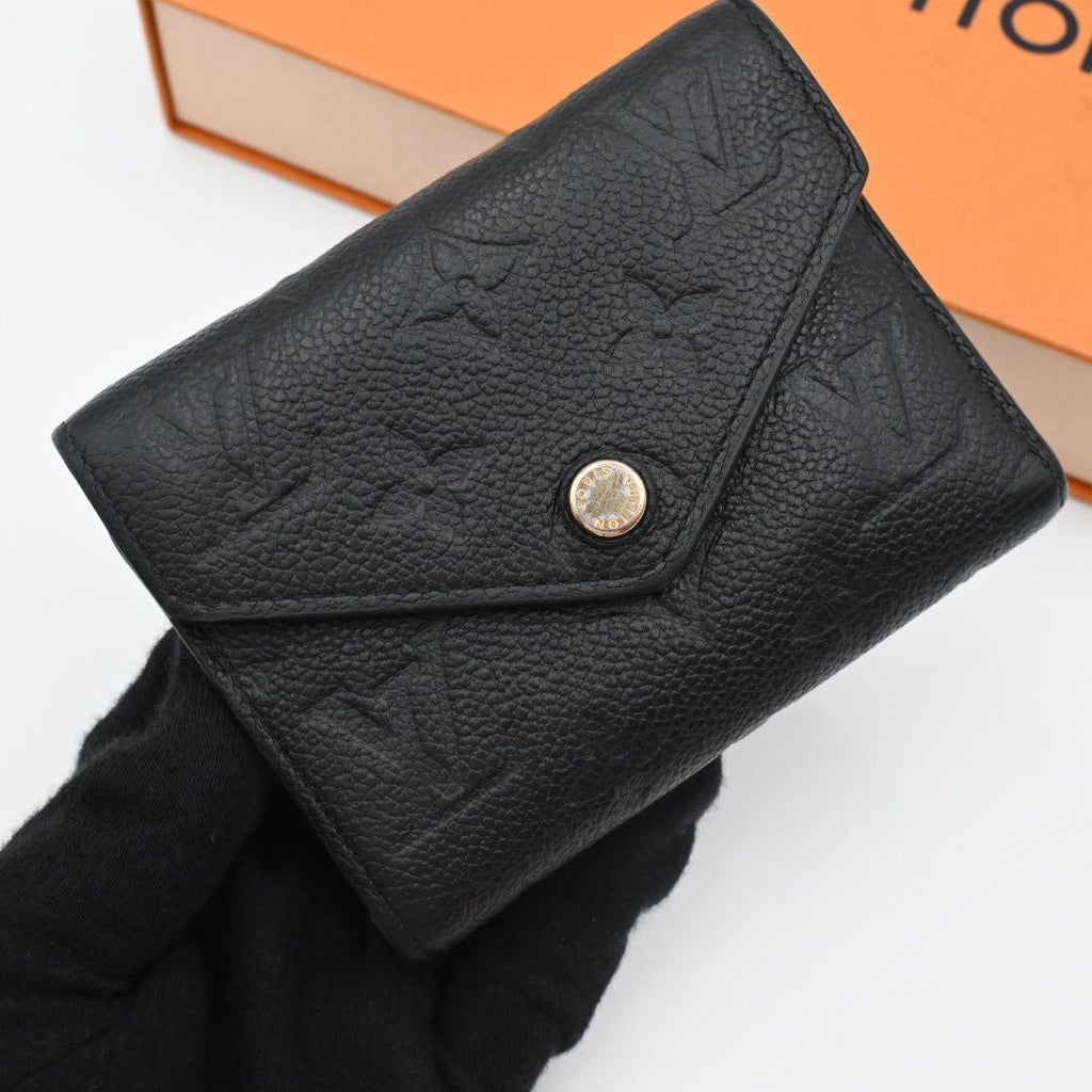 Louis Vuitton Empreinte Trifold Wallet Victorine Black