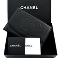 Chanel Wallet Coco Stitch Jumbo CC Logo Caviar Medium