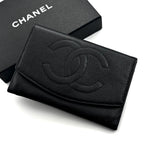 Chanel Wallet Coco Stitch Jumbo CC Logo Caviar Medium — view 2