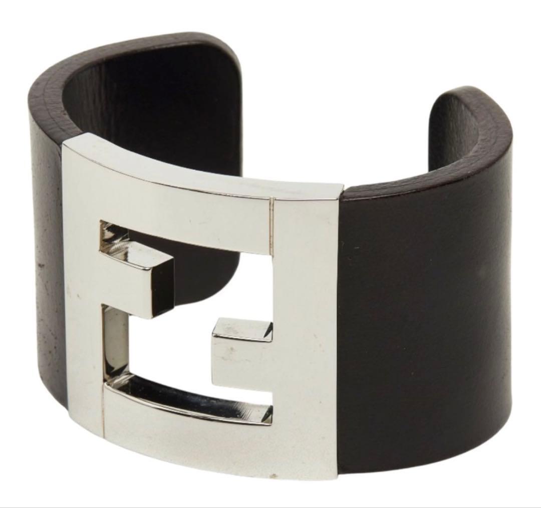 Fendi Calfskin Bangle Bracelet — view 2