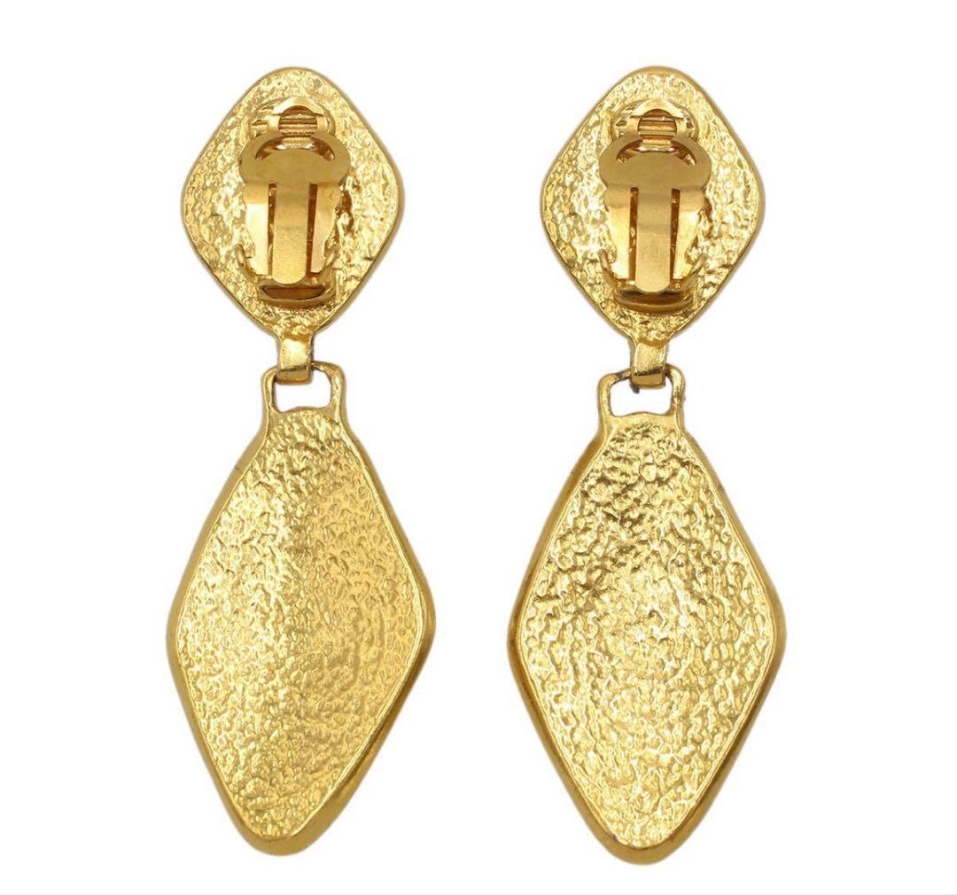Chanel CC Logo Color Stone Diamond Earrings — view 3