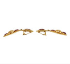 Chanel CC Logo Color Stone Diamond Earrings — view 4