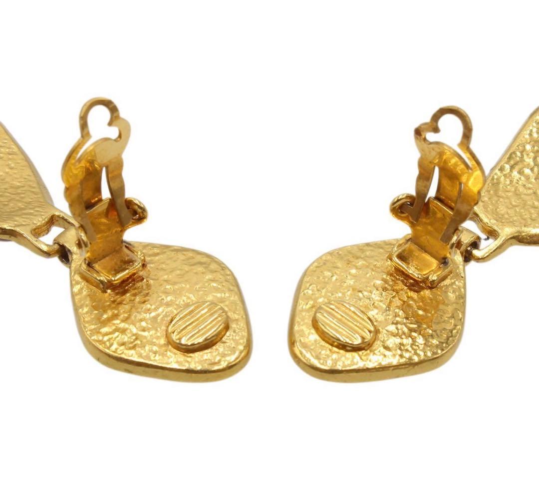Chanel CC Logo Color Stone Diamond Earrings — view 5