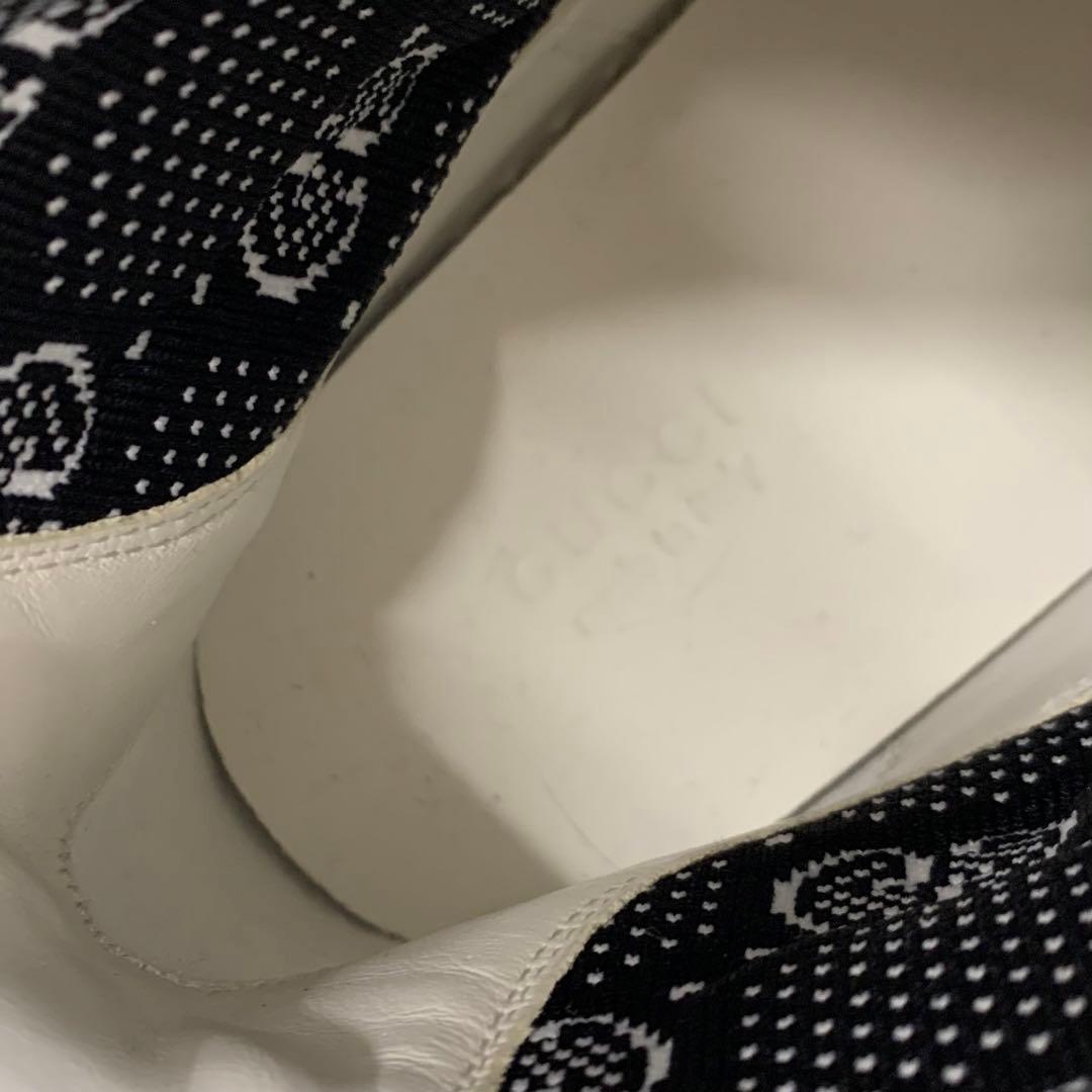 Gucci GG Supreme Leather Logo Side Gore Boots White — view 8