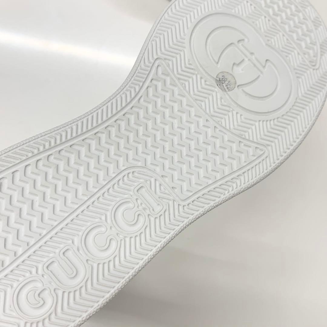 Gucci GG Supreme Leather Logo Side Gore Boots White — view 9