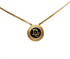 Dior Logo Pendant Gold Black — view 2